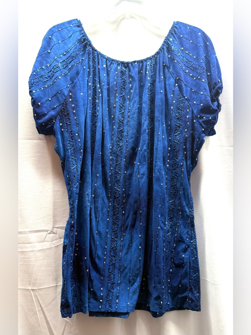 Shannon Ford Royal Blue Embellished Women's Tunic Size 1X - Picture 6 of 8